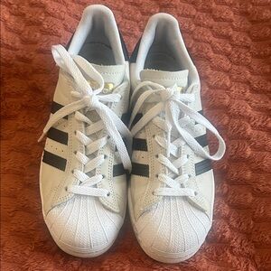 Adidas Classic White Sneakers with Black Stripes